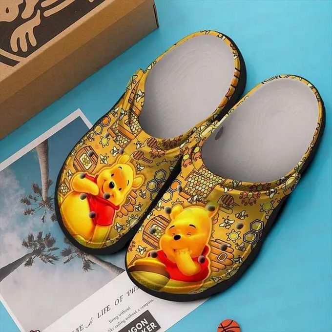 Funny Winnie The Pooh And Love Honey Clogs For Kids And Adutls