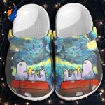 Fuzzy And Lightweight Peanut Snoopy And Beautiful Sky Clogs For Kids And Adults