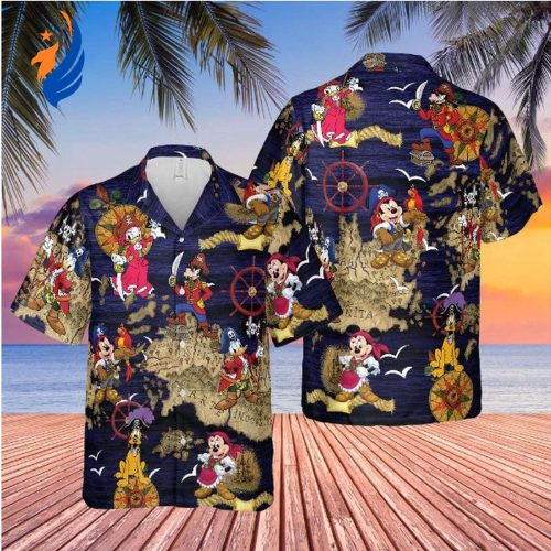 Vintage Hawaiian Gifts for Party: Unisex Mickey and Friends Group for Summer Cruise – Hawai Disney
