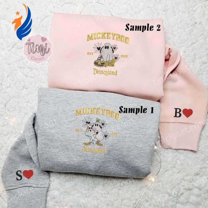 Spooktacular Goofy and Pluto Mickeyboo Ghost Halloween Embroidered Couples Shirts Spooktacular Goofy and Pluto Mickeyboo Ghost Halloween Embroidered Couples Shirts