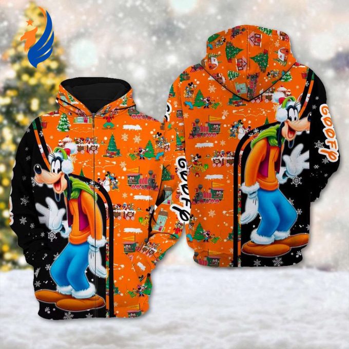Festive Goofy Christmas Sweatshirt – 3D Mickey Mouse Holiday Hoodie Cartoon Character Sweater Magic Kingdom Shirt Festive Goofy Christmas Sweatshirt – 3D Mickey Mouse Holiday Hoodie Cartoon Character Sweater Magic Kingdom Shirt