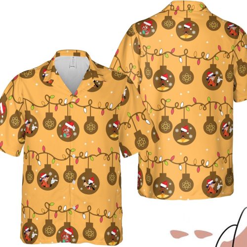 Goofy Max Goof Powerline Roxanne Disney Christmas Light Hawaiian Shirt: A Goofy Movie Christmas Hawaii Shirt for Mickey s Very Merry Christmas