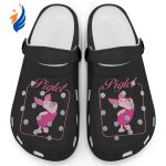 Graceful Piglet Winnie The Pooh Black Clogs For Kids And Adults Fast Shipping Graceful Piglet Winnie The Pooh Black Clogs For Kids And Adults Fast Shipping