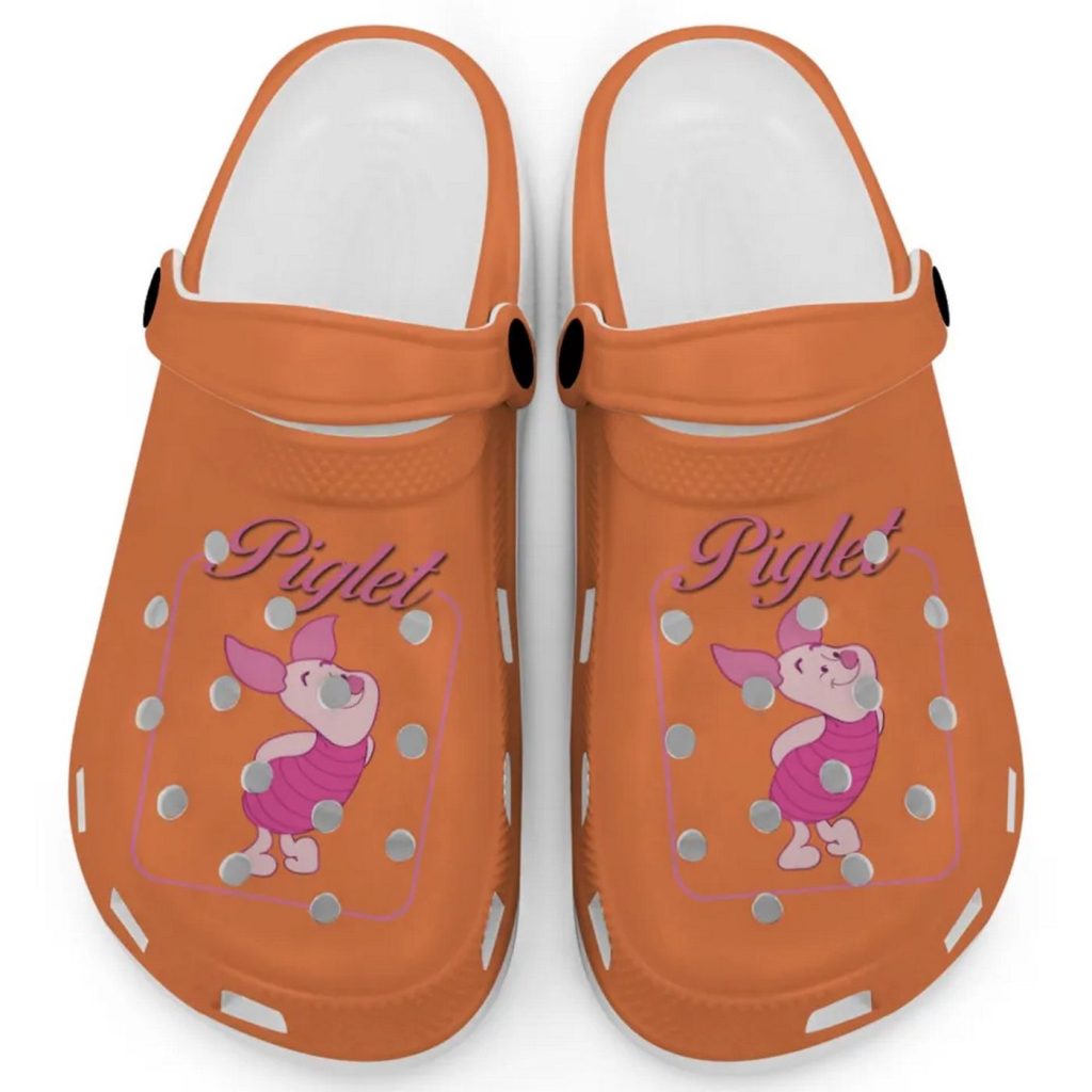 Graceful Piglet Winnie The Pooh Orange Clogs For Kids And Adults Fast Shipping Graceful Piglet Winnie The Pooh Orange Clogs For Kids And Adults Fast Shipping