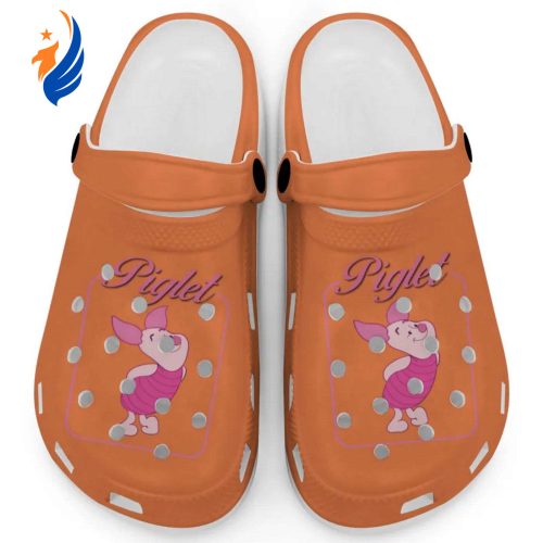 Graceful Piglet Winnie The Pooh Orange Clogs For Kids And Adults Fast Shipping