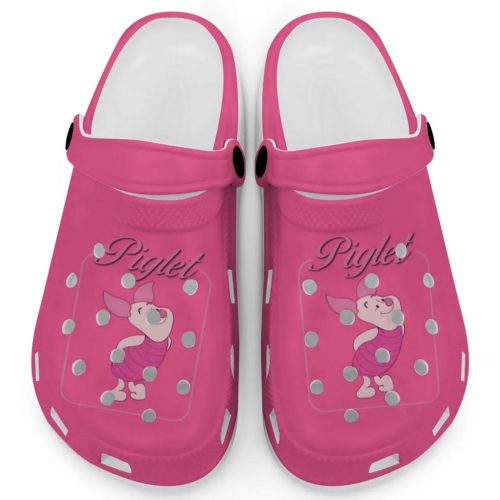 Graceful Piglet Winnie The Pooh Pink Clogs For Kids And Adults Fast Shipping
