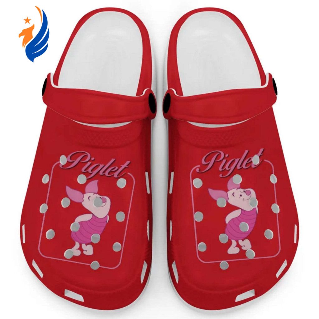 Graceful Piglet Winnie The Pooh Red Clogs For Kids And Adults Graceful Piglet Winnie The Pooh Red Clogs For Kids And Adults