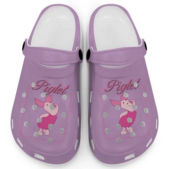 Graceful Piglet Winnie The Pooh Violet Clogs For Kids And Adults Graceful Piglet Winnie The Pooh Violet Clogs For Kids And Adults