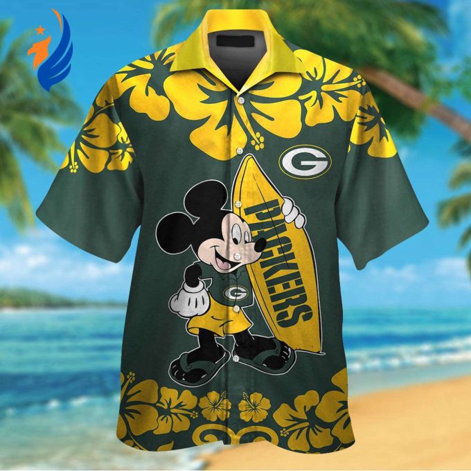 Green Bay Packers and Mickey Mouse Hawaiian Shirt: A Perfect Blend of Sports and Disney Magic! Green Bay Packers and Mickey Mouse Hawaiian Shirt: A Perfect Blend of Sports and Disney Magic!