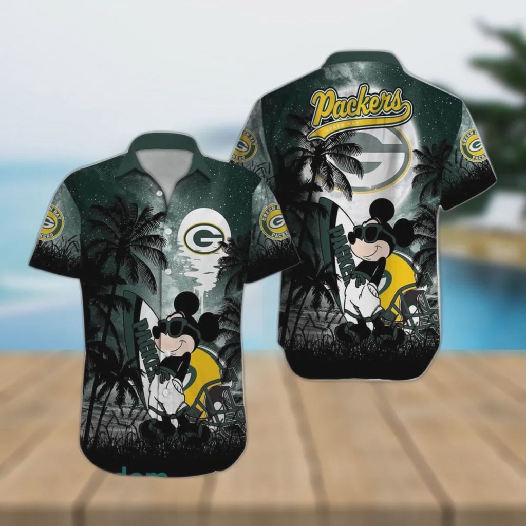 Get Game-Day Ready with Green Bay Packers NFL Mickey Mouse Hawaiian Shirt Get Game-Day Ready with Green Bay Packers NFL Mickey Mouse Hawaiian Shirt