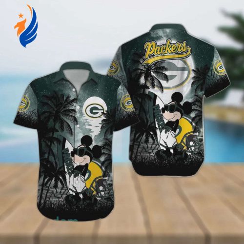 Get Game-Day Ready with Green Bay Packers NFL Mickey Mouse Hawaiian Shirt