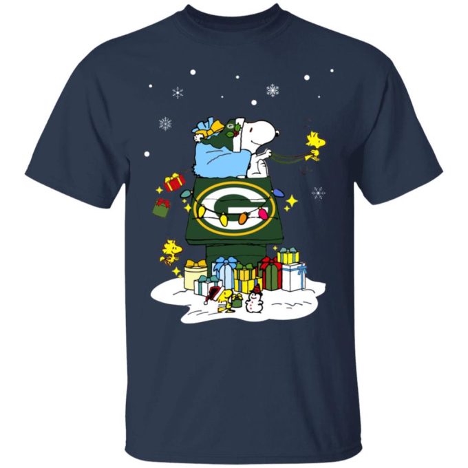 Get Festive with Green Bay Packers Santa Snoopy Christmas Shirt – Spread Holiday Cheer!