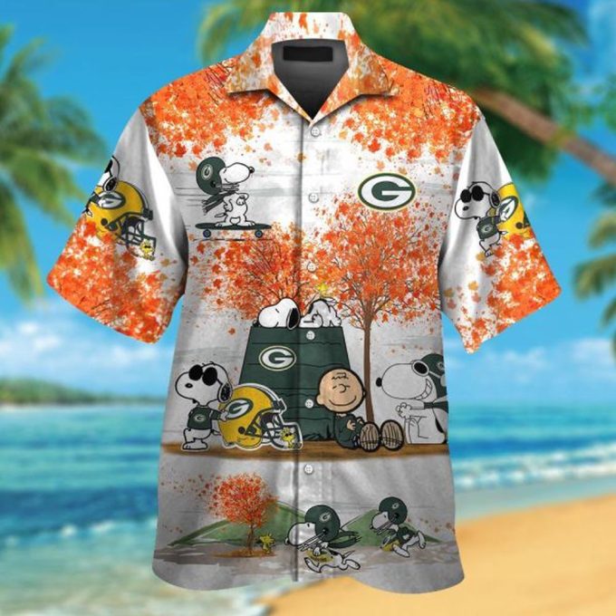 Stylish Green Bay Packers & Snoopy Hawaiian Shirt #3 – NFL Fanwear with Iconic Snoopy Design