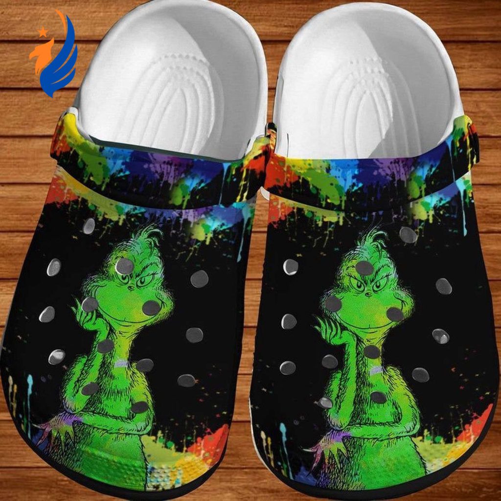 Grinch At Night Pattern Clogs Classic Clogs Shoes In Black & Green – AOP Clog Grinch At Night Pattern Clogs Classic Clogs Shoes In Black & Green – AOP Clog