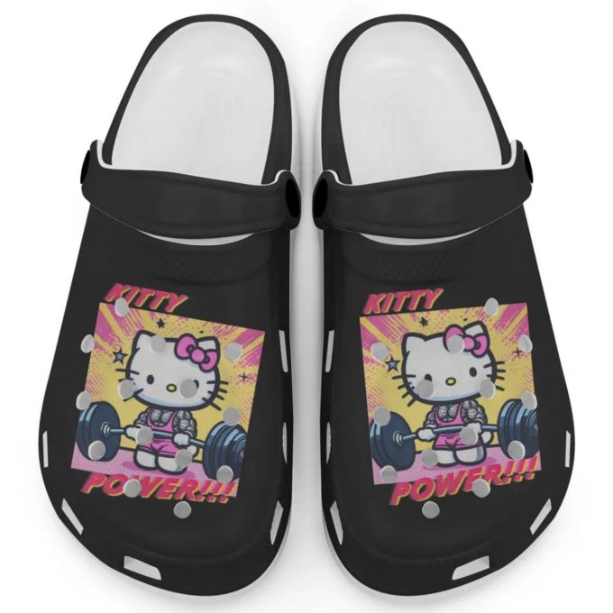 Gymer Hello Kitty Power Black Clogs For Kids And Adults