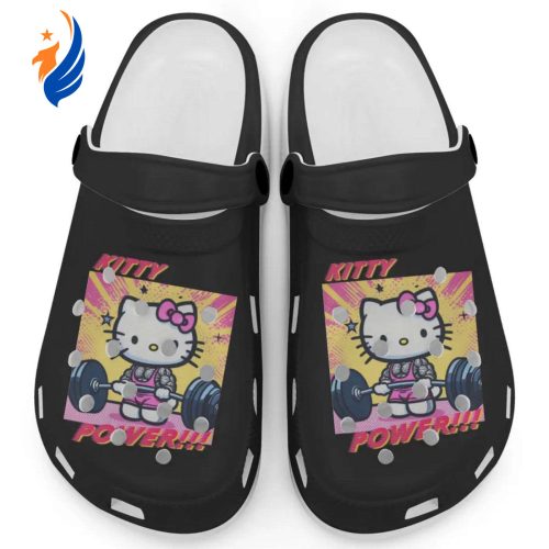 Gymer Hello Kitty Power Black Clogs For Kids And Adults