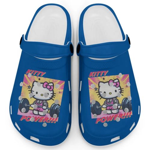 Gymer Hello Kitty Power Blue Clogs For Kids And Adults