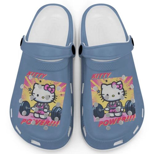 Gymer Hello Kitty Power Blue Jean Clogs For Kids And Adults