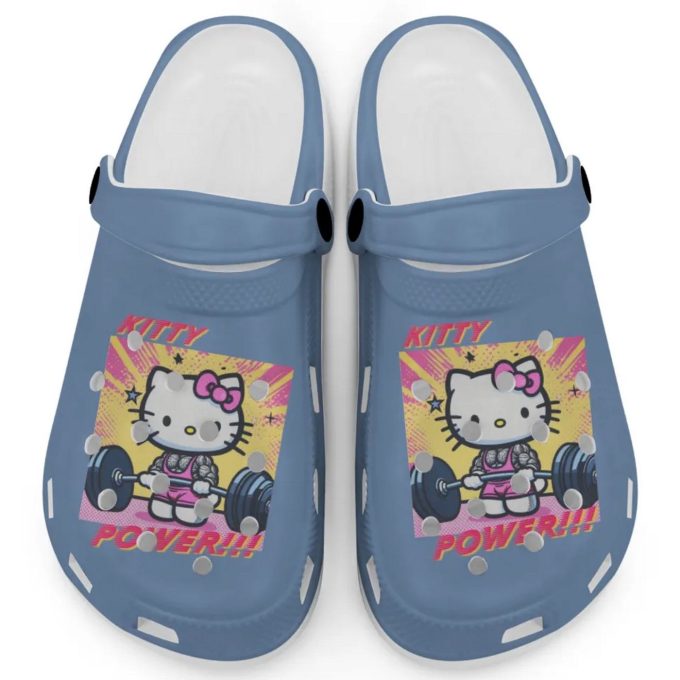 Gymer Hello Kitty Power Blue Jean Clogs For Kids And Adults