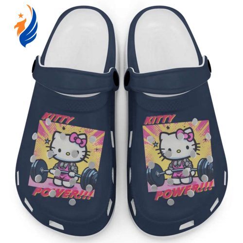 Gymer Hello Kitty Power Blue Navy Clogs For Kids And Adults
