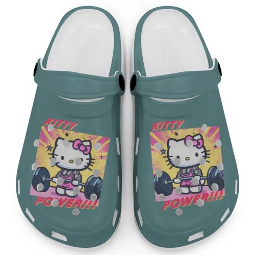 Gymer Hello Kitty Power Blue Spuce Clogs For Kids And Adults