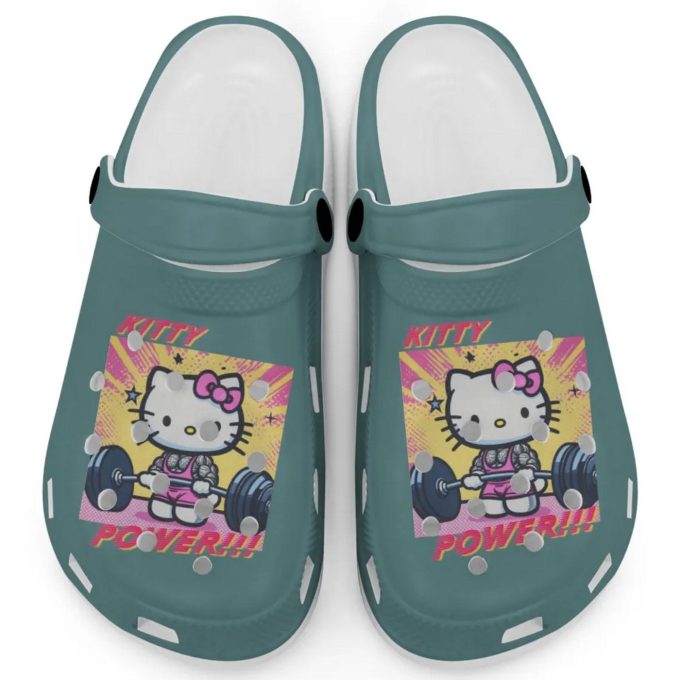 Gymer Hello Kitty Power Blue Spuce Clogs For Kids And Adults