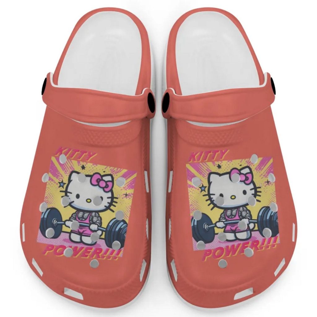 Gymer Hello Kitty Power Bright Salmon Clogs For Kids And Adults Gymer Hello Kitty Power Bright Salmon Clogs For Kids And Adults