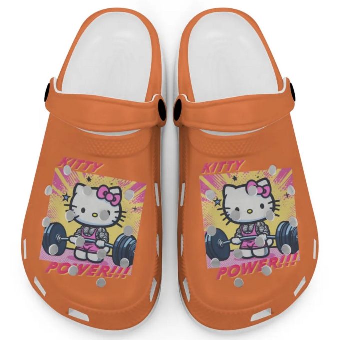 Gymer Hello Kitty Power Burnt Orange Clogs For Kids And Adults