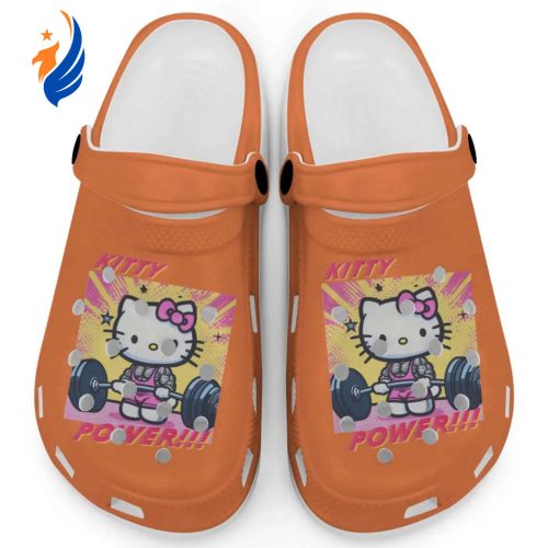 Gymer Hello Kitty Power Burnt Orange Clogs For Kids And Adults
