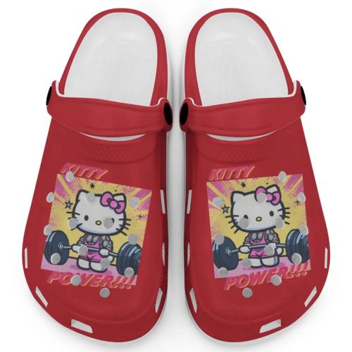 Gymer Hello Kitty Power Cranberry Clogs For Kids And Adults