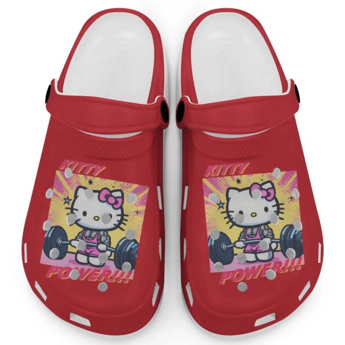 Gymer Hello Kitty Power Cranberry Clogs For Kids And Adults