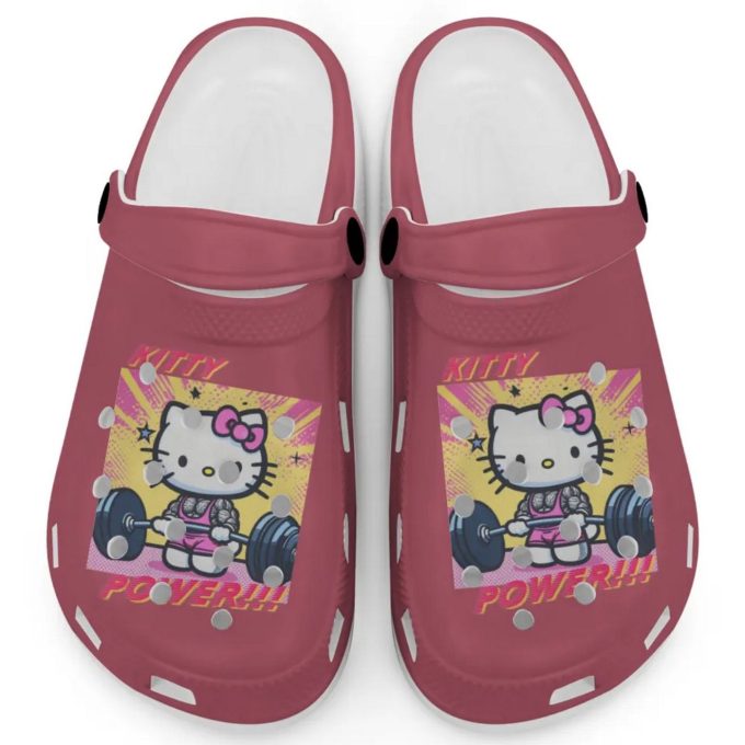 Gymer Hello Kitty Power Crimson Clogs For Kids And Adults