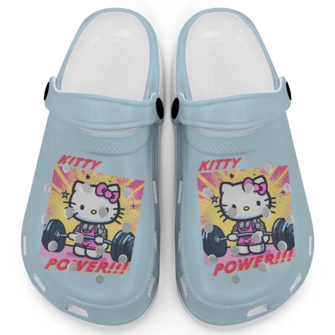 Gymer Hello Kitty Power Grey Clogs For Kids And Adults