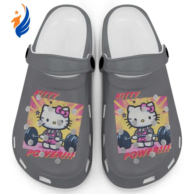 Gymer Hello Kitty Power Grey Clogs For Kids And Adults Gymer Hello Kitty Power Grey Clogs For Kids And Adults