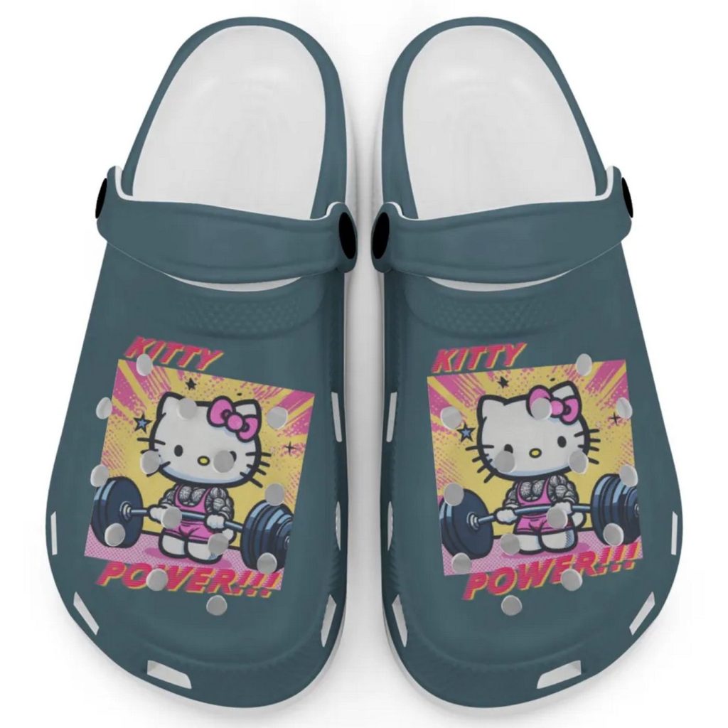 Gymer Hello Kitty Power Ice Blue Clogs For Kids And Adults Gymer Hello Kitty Power Ice Blue Clogs For Kids And Adults