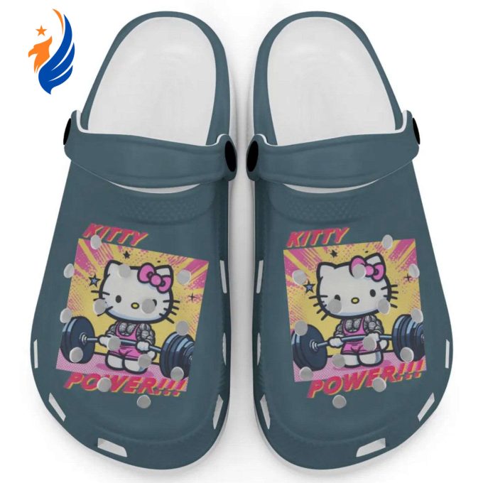 Gymer Hello Kitty Power Ice Blue Clogs For Kids And Adults Gymer Hello Kitty Power Ice Blue Clogs For Kids And Adults
