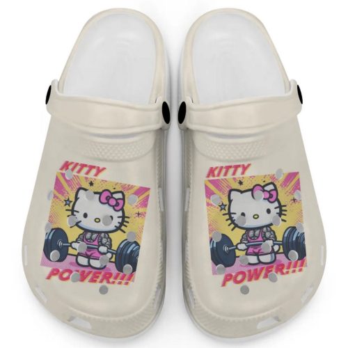 Gymer Hello Kitty Power Ivory Clogs For Kids And Adults