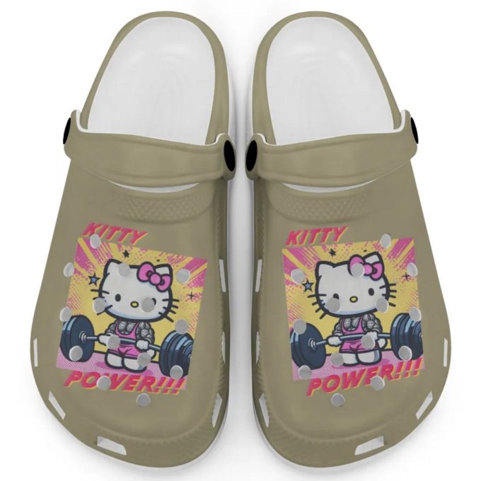 Gymer Hello Kitty Power Khaki Clogs For Kids And Adults