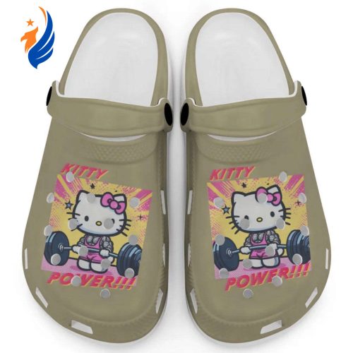 Gymer Hello Kitty Power Khaki Clogs For Kids And Adults