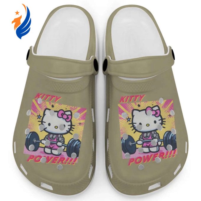 Gymer Hello Kitty Power Khaki Clogs For Kids And Adults Gymer Hello Kitty Power Khaki Clogs For Kids And Adults