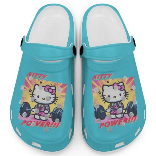 Gymer Hello Kitty Power Lagoon Blue Clogs For Kids And Adults