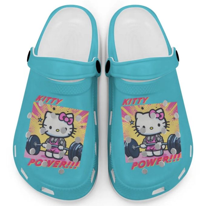 Gymer Hello Kitty Power Lagoon Blue Clogs For Kids And Adults