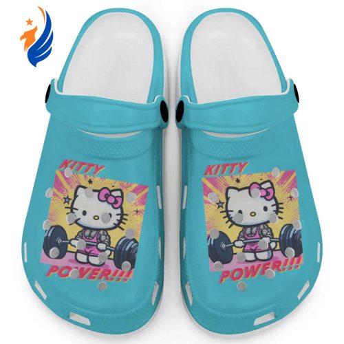 Gymer Hello Kitty Power Lagoon Blue Clogs For Kids And Adults