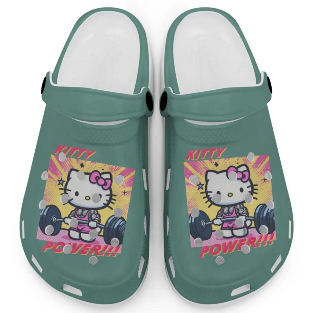 Gymer Hello Kitty Power Light Green Clogs For Kids And Adults Gymer Hello Kitty Power Light Green Clogs For Kids And Adults