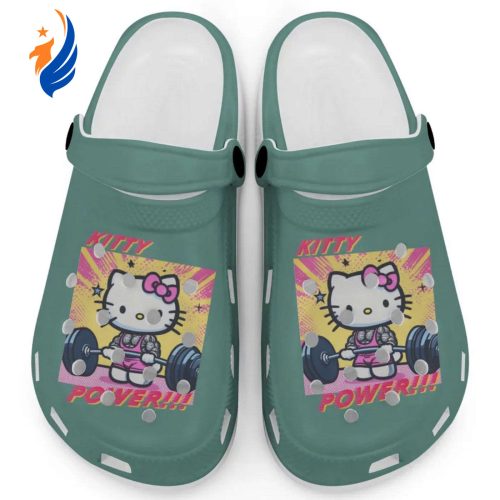 Gymer Hello Kitty Power Light Green Clogs For Kids And Adults