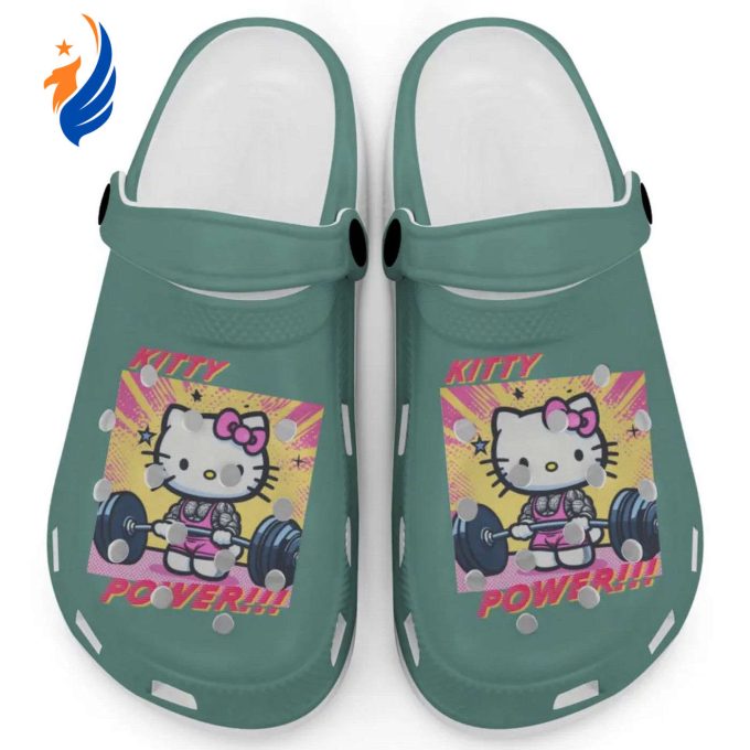 Gymer Hello Kitty Power Light Green Clogs For Kids And Adults Gymer Hello Kitty Power Light Green Clogs For Kids And Adults