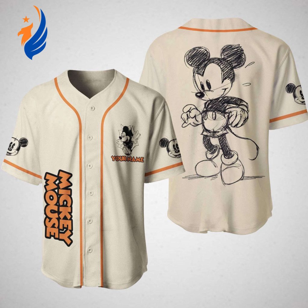 Custom Halloween Mickey Baseball Jersey Disney Mickey Mouse Shirt for Magic Kingdom Custom Halloween Mickey Baseball Jersey Disney Mickey Mouse Shirt for Magic Kingdom