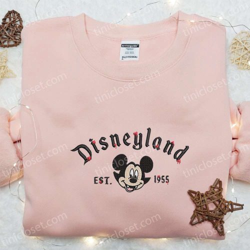 Halloween Disneyland Mickey Est 1955 Embroidered Shirt: Best Disney Halloween Gift for Family Halloween Disneyland Mickey Est 1955 Embroidered Shirt: Best Disney Halloween Gift for Family