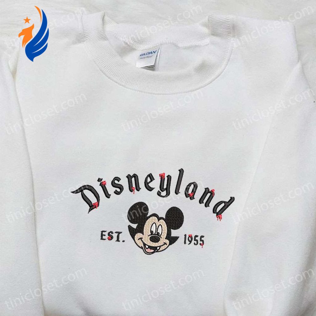 Halloween Disneyland Mickey Est 1955 Embroidered Shirt – Spooky Disney Halloween Gift for Family Halloween Disneyland Mickey Est 1955 Embroidered Shirt – Spooky Disney Halloween Gift for Family
