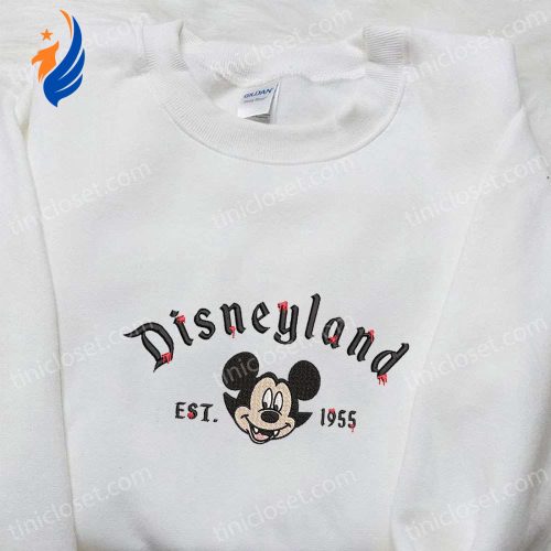 Halloween Disneyland Mickey Est 1955 Embroidered Shirt: Best Disney Halloween Gift for Family Halloween Disneyland Mickey Est 1955 Embroidered Shirt: Best Disney Halloween Gift for Family
